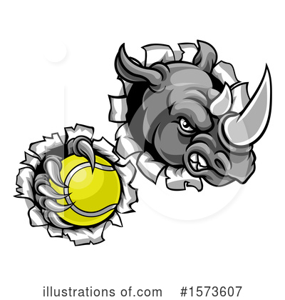 Royalty-Free (RF) Rhino Clipart Illustration by AtStockIllustration - Stock Sample #1573607