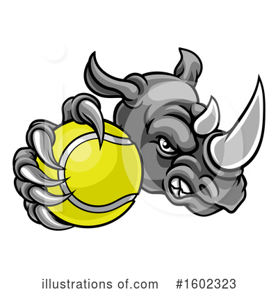 Royalty-Free (RF) Rhino Clipart Illustration by AtStockIllustration - Stock Sample #1602323