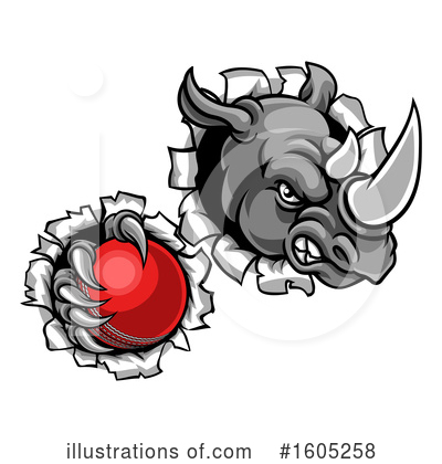 Royalty-Free (RF) Rhino Clipart Illustration by AtStockIllustration - Stock Sample #1605258