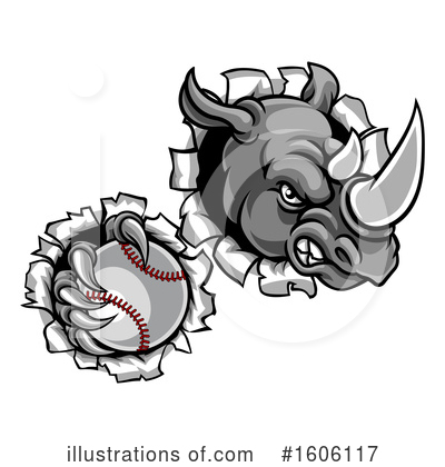 Royalty-Free (RF) Rhino Clipart Illustration by AtStockIllustration - Stock Sample #1606117