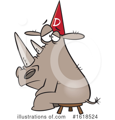 Royalty-Free (RF) Rhino Clipart Illustration by toonaday - Stock Sample #1618524