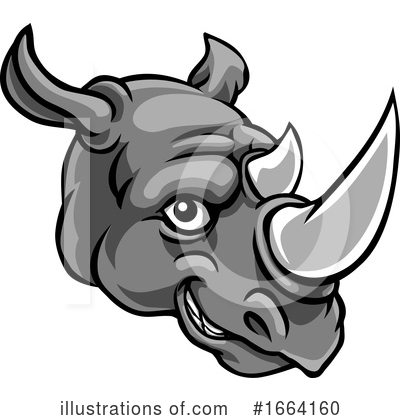 Royalty-Free (RF) Rhino Clipart Illustration by AtStockIllustration - Stock Sample #1664160
