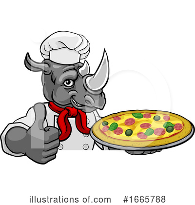 Royalty-Free (RF) Rhino Clipart Illustration by AtStockIllustration - Stock Sample #1665788