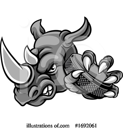 Royalty-Free (RF) Rhino Clipart Illustration by AtStockIllustration - Stock Sample #1692061