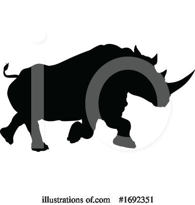 Royalty-Free (RF) Rhino Clipart Illustration by AtStockIllustration - Stock Sample #1692351