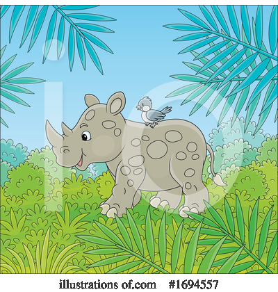 Royalty-Free (RF) Rhino Clipart Illustration by Alex Bannykh - Stock Sample #1694557