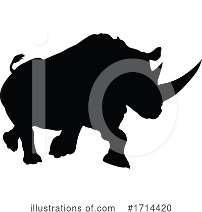 Royalty-Free (RF) Rhino Clipart Illustration by AtStockIllustration - Stock Sample #1714420