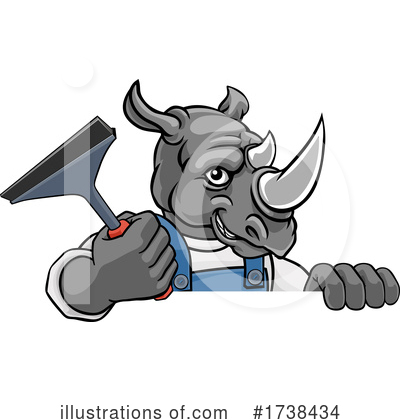 Royalty-Free (RF) Rhino Clipart Illustration by AtStockIllustration - Stock Sample #1738434