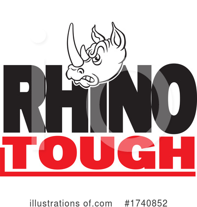 Royalty-Free (RF) Rhino Clipart Illustration by Johnny Sajem - Stock Sample #1740852