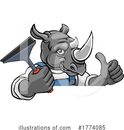 Royalty-Free (RF) Rhino Clipart Illustration by AtStockIllustration - Stock Sample #1774085