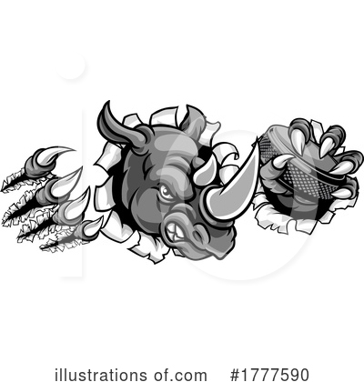 Royalty-Free (RF) Rhino Clipart Illustration by AtStockIllustration - Stock Sample #1777590