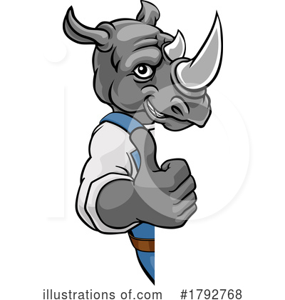 Royalty-Free (RF) Rhino Clipart Illustration by AtStockIllustration - Stock Sample #1792768