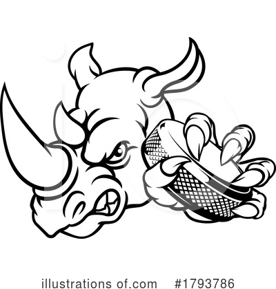Royalty-Free (RF) Rhino Clipart Illustration by AtStockIllustration - Stock Sample #1793786