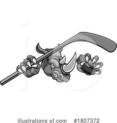 Royalty-Free (RF) Rhino Clipart Illustration by AtStockIllustration - Stock Sample #1807372
