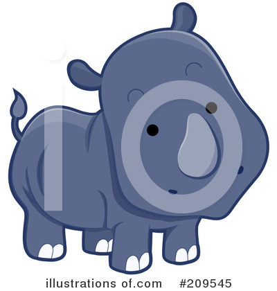 Royalty-Free (RF) Rhino Clipart Illustration by BNP Design Studio - Stock Sample #209545