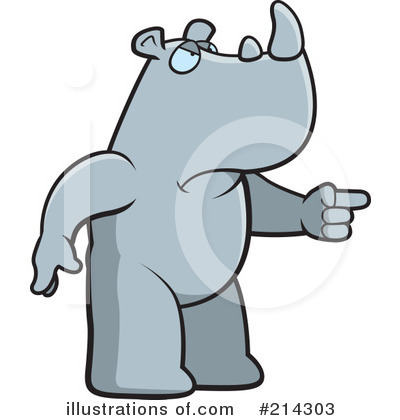 Royalty-Free (RF) Rhino Clipart Illustration by Cory Thoman - Stock Sample #214303