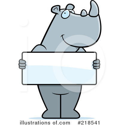 Royalty-Free (RF) Rhino Clipart Illustration by Cory Thoman - Stock Sample #218541