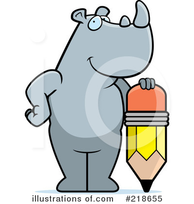 Royalty-Free (RF) Rhino Clipart Illustration by Cory Thoman - Stock Sample #218655