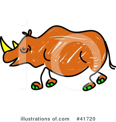 Royalty-Free (RF) Rhino Clipart Illustration by Prawny - Stock Sample #41720