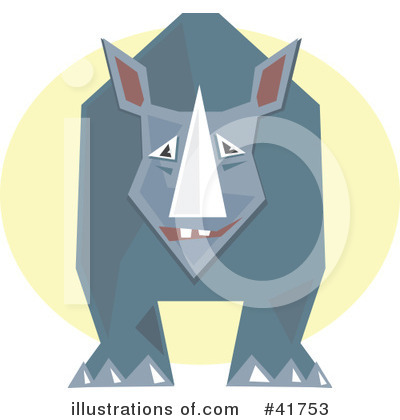 Royalty-Free (RF) Rhino Clipart Illustration by Prawny - Stock Sample #41753
