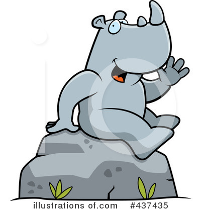 Royalty-Free (RF) Rhino Clipart Illustration by Cory Thoman - Stock Sample #437435