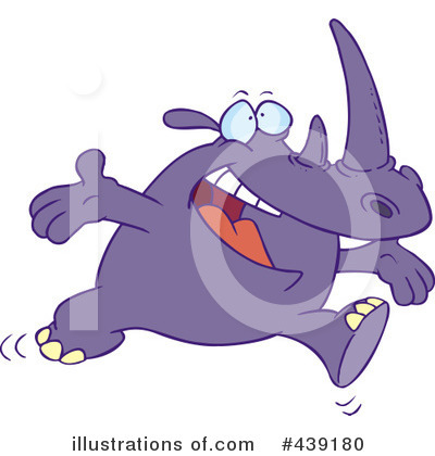 Royalty-Free (RF) Rhino Clipart Illustration by toonaday - Stock Sample #439180