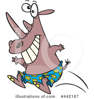 Royalty-Free (RF) Rhino Clipart Illustration by toonaday - Stock Sample #442167