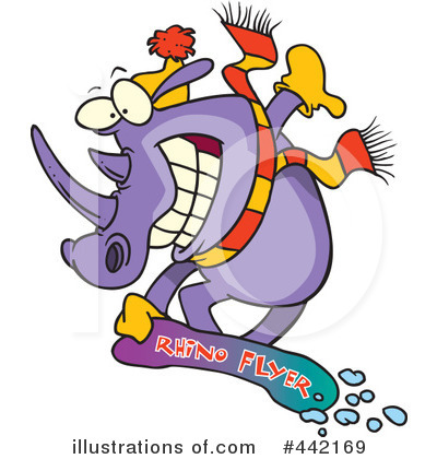 Royalty-Free (RF) Rhino Clipart Illustration by toonaday - Stock Sample #442169