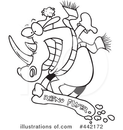 Royalty-Free (RF) Rhino Clipart Illustration by toonaday - Stock Sample #442172