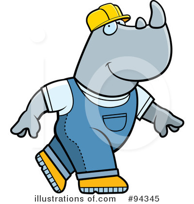 Royalty-Free (RF) Rhino Clipart Illustration by Cory Thoman - Stock Sample #94345