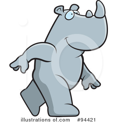 Royalty-Free (RF) Rhino Clipart Illustration by Cory Thoman - Stock Sample #94421