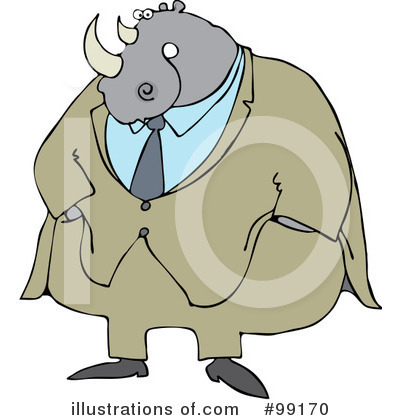 Royalty-Free (RF) Rhino Clipart Illustration by djart - Stock Sample #99170