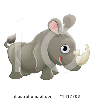 Royalty-Free (RF) Rhinoceros Clipart Illustration by AtStockIllustration - Stock Sample #1417708
