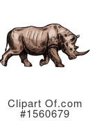 Rhinoceros Clipart #1560679 by Vector Tradition SM