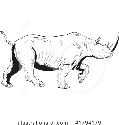 Rhinoceros Clipart #1794179 by patrimonio