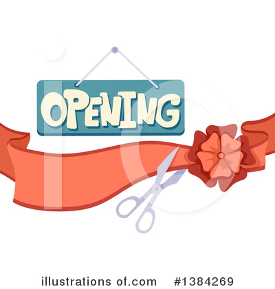 Royalty-Free (RF) Ribbon Cutting Clipart Illustration by BNP Design Studio - Stock Sample #1384269