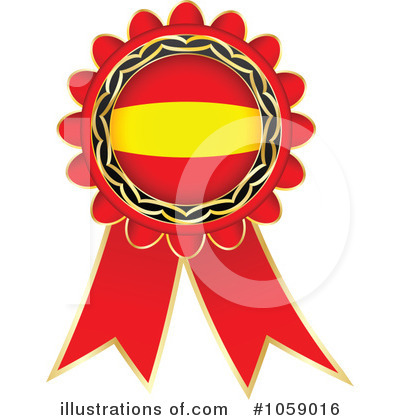 Royalty-Free (RF) Ribbon Flag Clipart Illustration by Andrei Marincas - Stock Sample #1059016