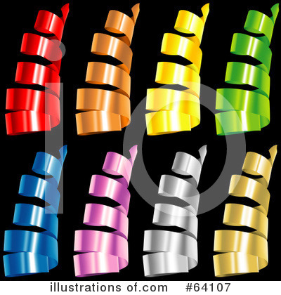 Royalty-Free (RF) Ribbons Clipart Illustration by dero - Stock Sample #64107