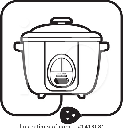 Royalty-Free (RF) Rice Cooker Clipart Illustration by Lal Perera - Stock Sample #1418081