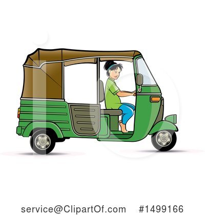 Royalty-Free (RF) Rickshaw Clipart Illustration by Lal Perera - Stock Sample #1499166