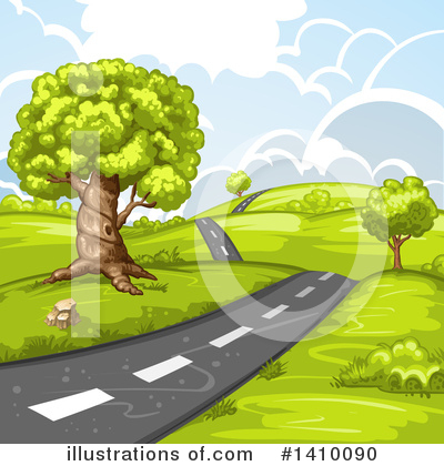 Royalty-Free (RF) Road Clipart Illustration by merlinul - Stock Sample #1410090