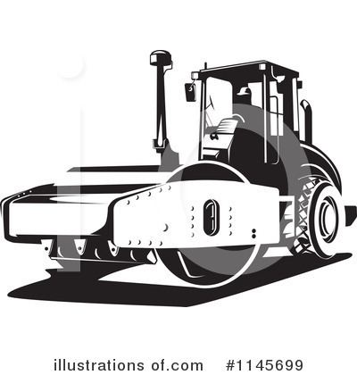 Royalty-Free (RF) Road Roller Clipart Illustration by patrimonio - Stock Sample #1145699