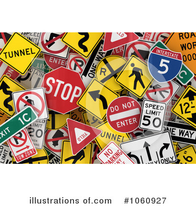 Road Sign Clipart #1060927 - Illustration by stockillustrations