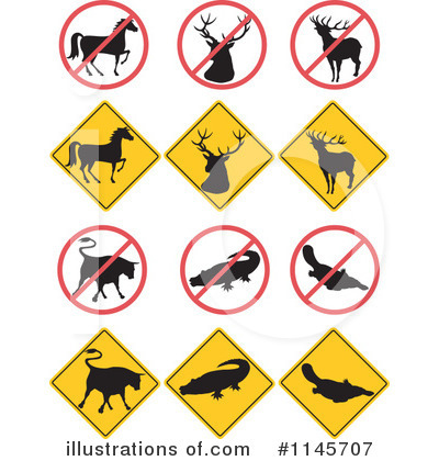 Royalty-Free (RF) Road Sign Clipart Illustration by patrimonio - Stock Sample #1145707