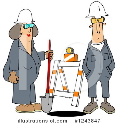 Royalty-Free (RF) Road Work Clipart Illustration by djart - Stock Sample #1243847
