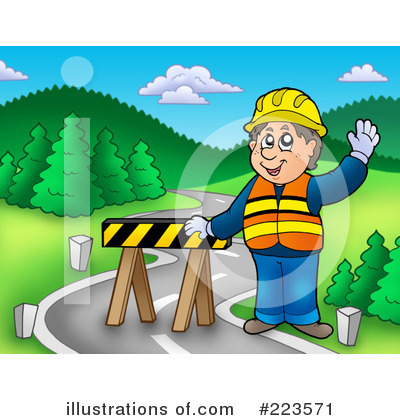 Royalty-Free (RF) Road Work Clipart Illustration by visekart - Stock Sample #223571