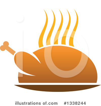 Royalty-Free (RF) Roasted Turkey Clipart Illustration by Vector Tradition SM - Stock Sample #1338244
