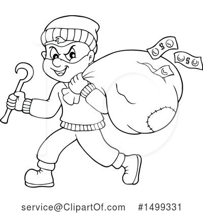 Royalty-Free (RF) Robber Clipart Illustration by visekart - Stock Sample #1499331