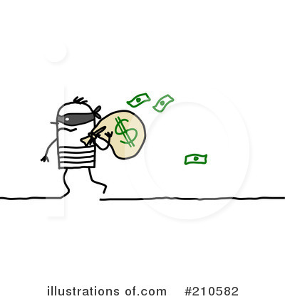 Royalty-Free (RF) Robber Clipart Illustration by NL shop - Stock Sample #210582