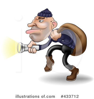 Royalty-Free (RF) Robber Clipart Illustration by AtStockIllustration - Stock Sample #433712